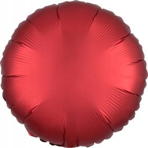 AMSCAN Balon foliowy Lustre Dark czerwony okrągły 43cm 9914134 1