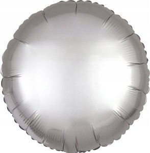 AMSCAN Balon foliowy Lustre srebrny okrągły 43cm 9914125 1