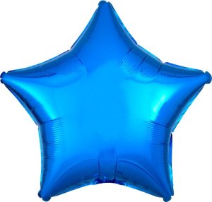 AMSCAN Balon foliowy metalik niebieski gwiazda 48cm luzem 9914070-92 1