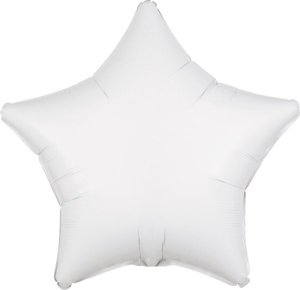 AMSCAN Balon foliowy metalik biały gwiazda 48cm luzem 9914091-92 1