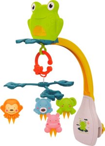 LeanToys Karuzela Do Łóżeczka Zwierzątka Zielona Żaba Melodie 2