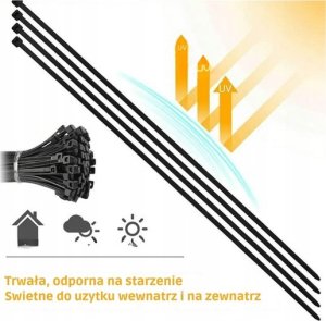 Organizer LeanToys Opaski Zaciskowe Kablowe Do Kabli Ziperki Trytki Trytytki 300x4,8 MM 3