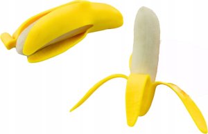 LeanToys Gniotek Banan Ze Skórką Rozciągliwy Gumowy Żółty 2