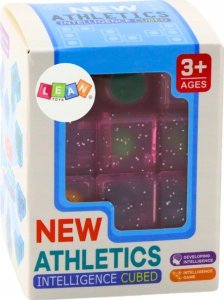 LeanToys Klocki Logiczne Puzzle Układanka Kostka Gra Różowa 3