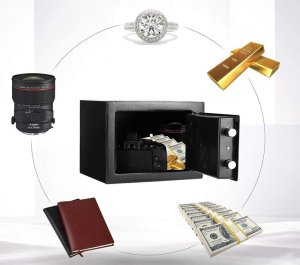 ExtraLink EXTRALINK HOME SEJF NA ZAMEK ELEKTRONICZNY CYFROWY SZYFR KASETKA PANCERNA KLUCZE S-406 3