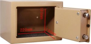 ExtraLink EXTRALINK HOME SEJF DOMOWY BIUROWY SKRYTKA NA KLUCZ MOCNY SOLIDNY KASA PANCERNA S-404-ZŁOTY 2