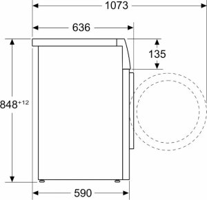 Pralka Bosch Bosch | Washing Machine | WGG244FNSN | Energy efficiency class A | Front loading | Washing capacity 9 kg | 1400 RPM | Depth 64 cm | Width 60 cm | Display | LED | White 6