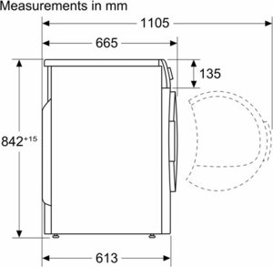 Suszarka do ubrań Bosch Bosch Dryer Machine with Heat Pump | WTU876IHSN | Energy efficiency class A++ | Front loading | 9 kg | LED | Depth 61.3 cm | White 8