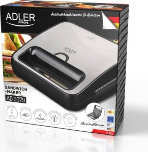 Opiekacz Adler AD 3079 | 750 W | Number of plates 1 | Black 9