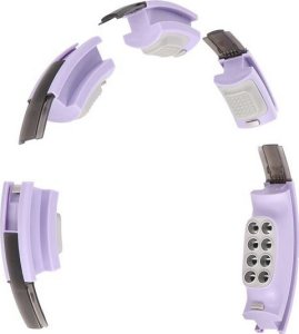 HMS ZESTAW HULA HOP MAGNETYCZNY VIOLET HHM13 Z LICZNIKIEM HMS + PAS WYSZCZUPLAJĄCY BR163 BLACK 20