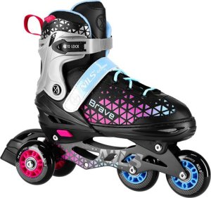 Rolki Nils Extreme NH18190A z wymienną płozą regulowane czarne r. 34-38 9