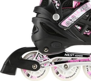 Rolki Nils Extreme NH10905 z wymienną płozą regulowane czarne r. 31-34 5