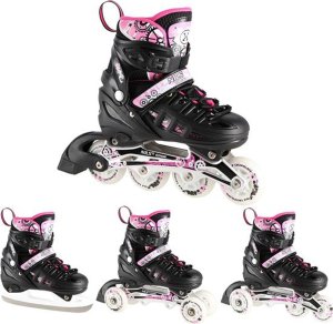 Rolki Nils Extreme NH10905 z wymienną płozą regulowane czarne r. 31-34 8