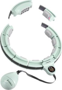 HMS ZESTAW HULA HOP MAGNETYCZNY GREEN HHM13 Z LICZNIKIEM HMS + PAS WYSZCZUPLAJĄCY BR163 BLACK 17