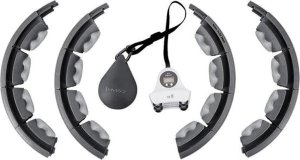HMS ZESTAW HULA HOP HHW06 BLACK Z PIŁKĄ GRAWITACYJNĄ I LICZNIKIEM HMS + PAS BR163 BLACK PLUS SIZE 12