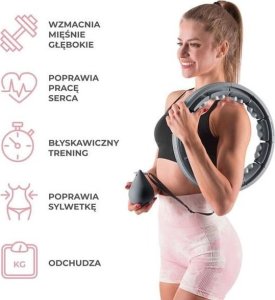 HMS ZESTAW HULA HOP HHW06 BLACK Z PIŁKĄ GRAWITACYJNĄ I LICZNIKIEM HMS + PAS BR163 BLACK PLUS SIZE 5