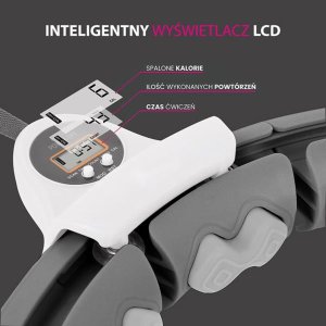 HMS ZESTAW HULA HOP HHW06 BLACK Z PIŁKĄ GRAWITACYJNĄ I LICZNIKIEM HMS + PAS BR163 BLACK PLUS SIZE 9