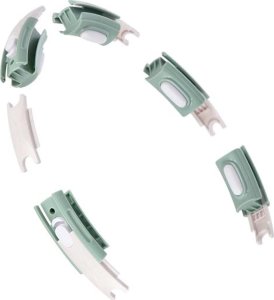 HMS ZESTAW HULA HOP MAGNETYCZNY GREEN HHM15 Z LICZNIKIEM + PAS WYSZCZUPLAJĄCY BR163 RED 15