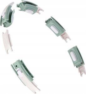 HMS ZESTAW HULA HOP MAGNETYCZNY GREEN HHM15 Z LICZNIKIEM + PAS WYSZCZUPLAJĄCY BR163 RED 21