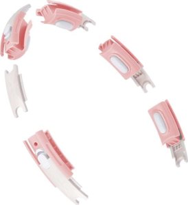 HMS ZESTAW HULA HOP MAGNETYCZNY PINK HHM15 Z LICZNIKIEM HMS + PAS WYSZCZUPLAJĄCY BR163 RED 15