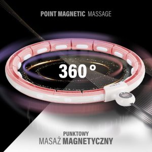 HMS ZESTAW HULA HOP MAGNETYCZNY PINK HHM15 Z LICZNIKIEM HMS + PAS WYSZCZUPLAJĄCY BR163 RED 6