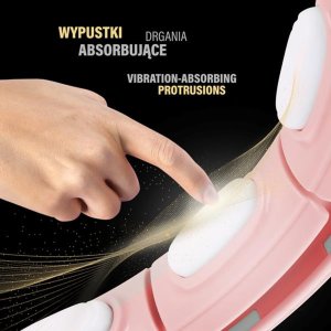 HMS ZESTAW HULA HOP MAGNETYCZNY PINK HHM15 Z LICZNIKIEM HMS + PAS WYSZCZUPLAJĄCY BR163 RED 8