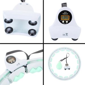 HMS ZESTAW HULA HOP HHW06 GREEN Z PIŁKĄ GRAWITACYJNĄ I LICZNIKIEM HMS + PAS BR163 BLACK PLUS SIZE 11