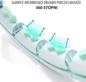 HMS ZESTAW HULA HOP HHW06 GREEN Z PIŁKĄ GRAWITACYJNĄ I LICZNIKIEM HMS + PAS BR163 BLACK PLUS SIZE 12