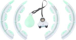 HMS ZESTAW HULA HOP HHW06 GREEN Z PIŁKĄ GRAWITACYJNĄ I LICZNIKIEM HMS + PAS BR163 BLACK PLUS SIZE 18