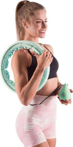 HMS ZESTAW HULA HOP HHW06 GREEN Z PIŁKĄ GRAWITACYJNĄ I LICZNIKIEM HMS + PAS BR163 BLACK PLUS SIZE 7