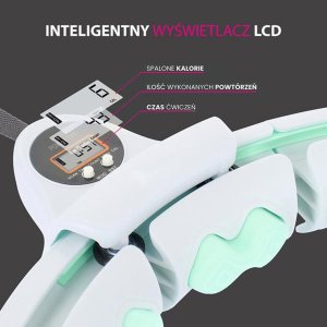 HMS ZESTAW HULA HOP HHW06 GREEN Z PIŁKĄ GRAWITACYJNĄ I LICZNIKIEM HMS + PAS BR163 BLACK PLUS SIZE 8