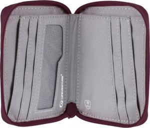 Lifeventure RFID Bi Fold Wallet, Recycled, Plum 2