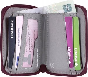 Lifeventure RFID Bi Fold Wallet, Recycled, Plum 4