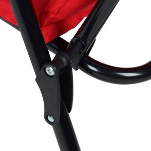 Saska Garden KRZESŁO OGRODOWE SKŁADANE 59X66X45/90CM Z PODUSZKĄ CZERWONE 4