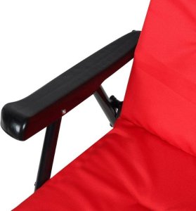 Saska Garden KRZESŁO OGRODOWE SKŁADANE 59X66X45/90CM Z PODUSZKĄ CZERWONE 8