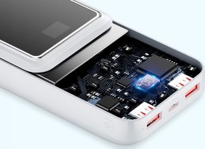 Vention Powerbank, , FHLW0, 20000mAh, Micro-USB, USB-C, 2xUSB-A, 22.5W (biały) 3