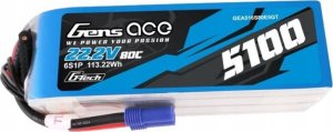 Gens Ace Akumulator Gens ace G-Tech 5100mAh 80C 22.2V 6S1P Lipo z konektorem EC5 plug 1