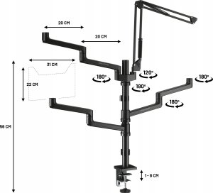 Podstawka Diablo Chairs Uchwyt do streamowania czarny X-Stream 12