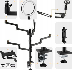 Podstawka Diablo Chairs Uchwyt do streamowania czarny X-Stream 15