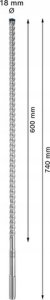Wiertło Bosch WIERTLO SDS MAX FI 18,00 600/740MM HM Z-4 8X EXPERT 6