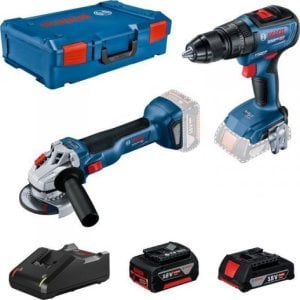 Bosch ZESTAW GWS18V-10 + GSB18V-50 1*2.0AH 1*5.0AH XL-BOXX 1