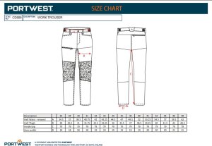 Portwest SPODNIE OCHRONNE DO PASA CZARNE CD886, WX2 ROZMIAR 40 11