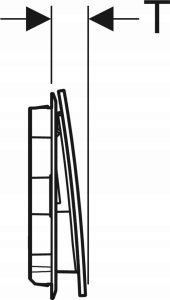 Przycisk spłukujący Geberit Przycisk uruchamiający Geberit Sigma70, przedni, stal nierdzewna mosiądz 4