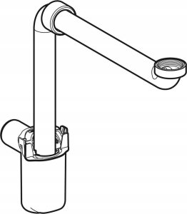 Syfon Geberit Syfon umywalkowy, model do niewielkich pomieszczeń, d32, biały [1/25/200] 4