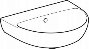 Umywalka Geberit Geberit Selnova Umywalka kompaktowa, B50cm, H18cm, T41cm, z przelewem, bez otworu na baterię [20] 2