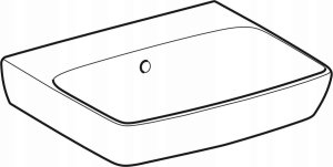 Umywalka Geberit Geberit Selnova Square Umywalka kompaktowa, B50cm, H17cm, T42cm, z przelewem, bez otworu na baterię [20] 3