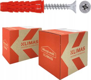 Klimas Kołek rozporowy Klimas Wkręt-met SFXP-08040050 8x40 5x50 uniwersalny gips/tynk opakowanie 100szt 35