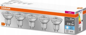 Osram 5x Żarówka LED 2,6W (35W) GU10 PAR16 36D 230lm 4000K 230V reflektor 36 stopni 4058075157965 2