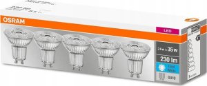 Osram 5x Żarówka LED 2,6W (35W) GU10 PAR16 36D 230lm 4000K 230V reflektor 36 stopni 4058075157965 7