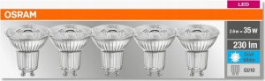 Osram 5x Żarówka LED 2,6W (35W) GU10 PAR16 36D 230lm 4000K 230V reflektor 36 stopni 4058075157965 8